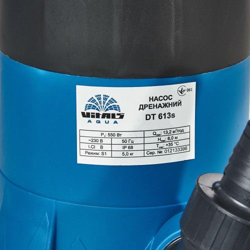 Насос заглибний дренажний для чистої води Vitals aqua DT 613s