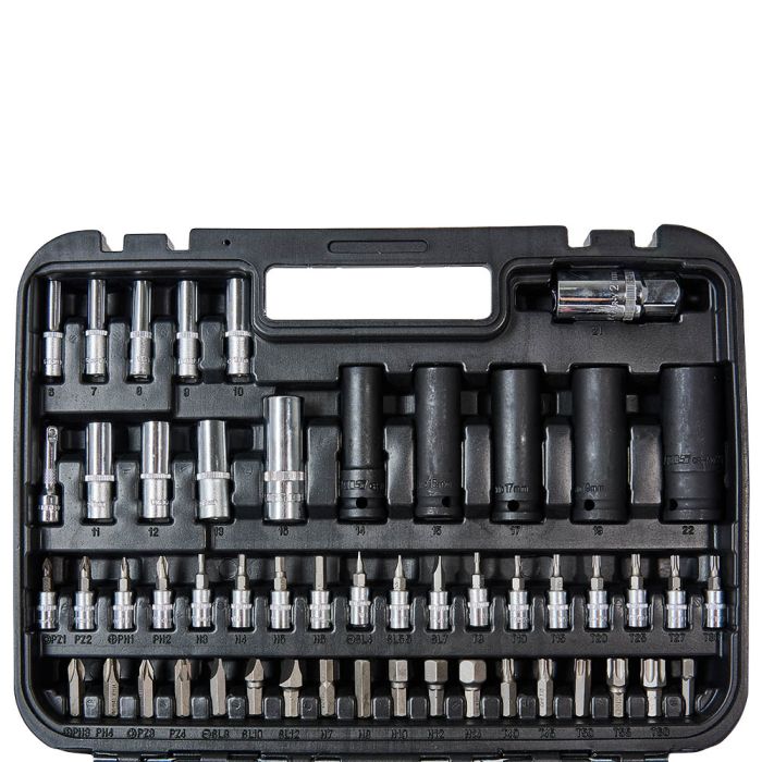 Набор головок торцевых 1/4″ и 1/2″ 111 предметов Vitals Master Impact + Superlock
